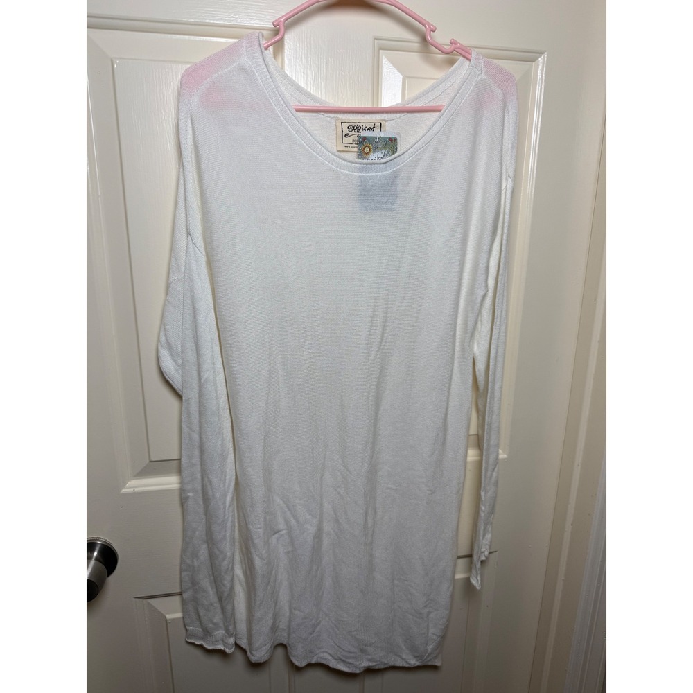 Spirited Boutiques Sunset Park Sweater Dress Ivory Medium Large